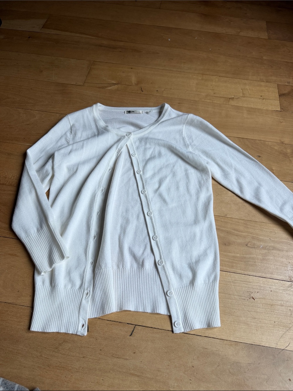 Cream Asymmetrical Button-Front Women's Cardigan